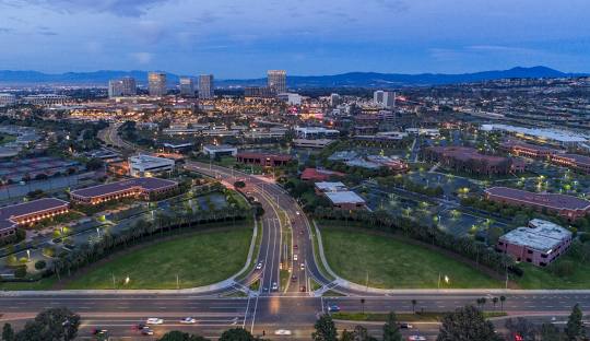 Aerial view of Irvine, CA