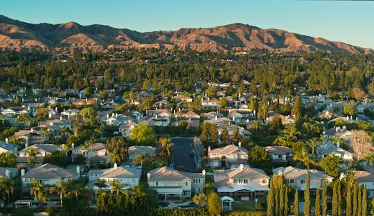 Aerial view of Northridge, CA