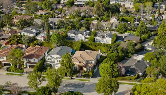 Aerial view of Sherman Oaks, CA